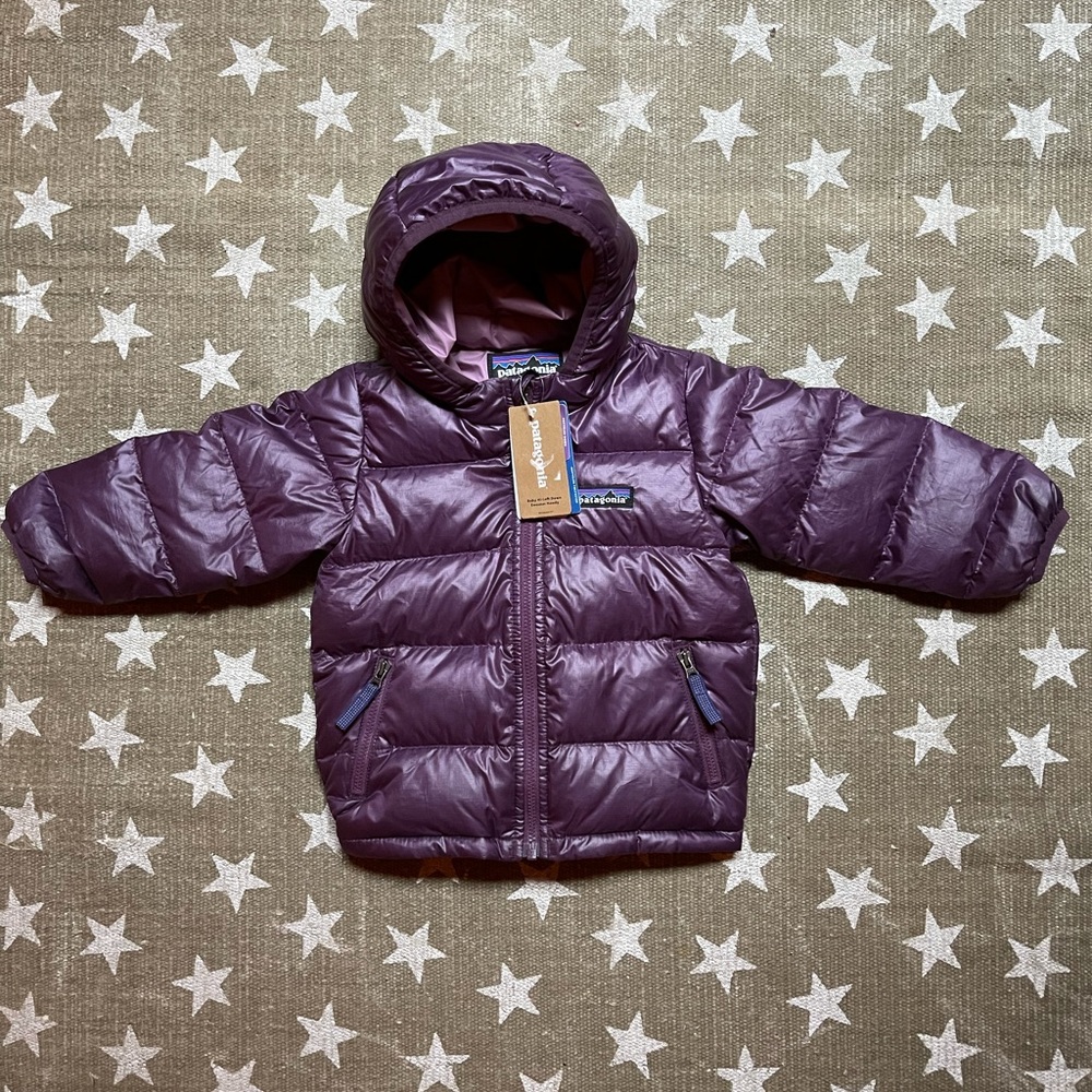 NWT Patagonia baby hi-loft down sweater hoody 6-12 month